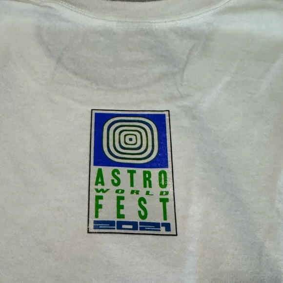 TRAVIS SCOTT CACTUS JACK 2021 ASTROWORLD MOUTH TEE "WHITE” NWOT - Picture 4 of 4